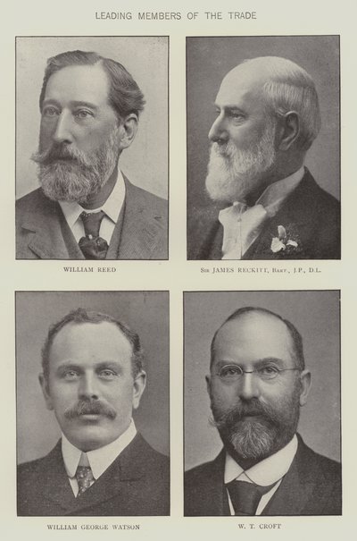Führende Mitglieder des Lebensmittelhandels (s/w Foto) von English Photographer