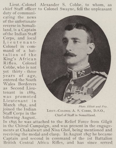 Oberstleutnant A. S. Cobbe, DSO, Stabschef in Somaliland von English Photographer