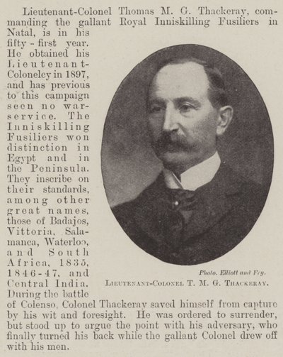 Oberstleutnant T M G Thackeray von English Photographer