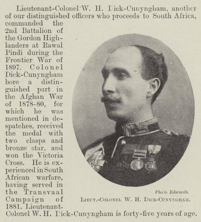Oberstleutnant W. H. Dick-Cunyngham von English Photographer