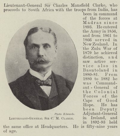 Generalleutnant Sir C. M. Clarke von English Photographer