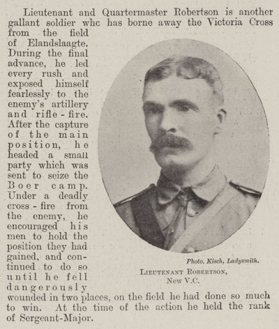 Leutnant Robertson, neues Victoria-Kreuz von English Photographer
