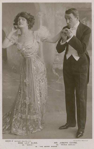Lily Elsie und Joseph Coyne in Die lustige Witwe von English Photographer