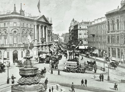 London Pavilion, Piccadilly Circus, Westminster LB: Blick nach Osten, 1896 von English Photographer