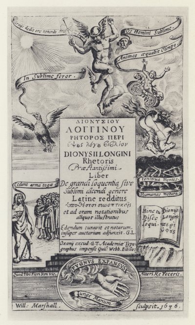 Longinus, G. T. für G. Webb, Oxford 1636 (s/w Foto) von English Photographer