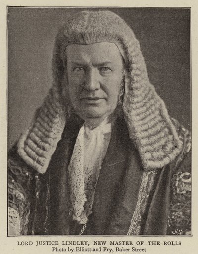 Lord Justice Lindley, neuer Master of the Rolls von English Photographer