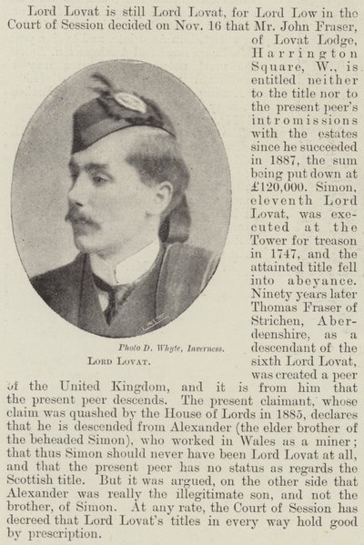 Lord Lovat von English Photographer