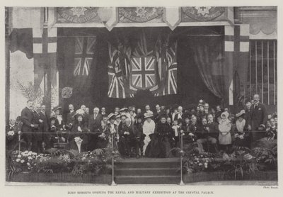 Lord Roberts eröffnet die Marine- und Militärausstellung im Crystal Palace von English Photographer