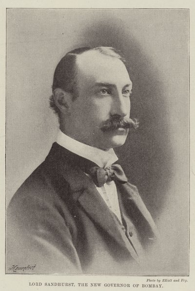 Lord Sandhurst, der neue Gouverneur von Bombay von English Photographer