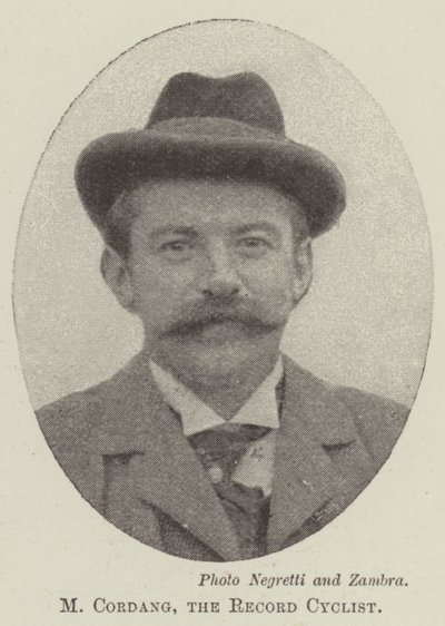 M. Cordang, der Rekordradfahrer von English Photographer