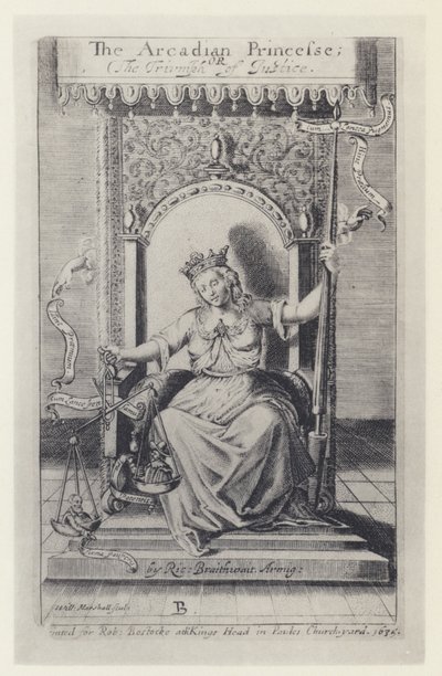M Silesio, Die arkadische Prinzessin, Tr R Brathwait, T Harper für Bostocke 1635 von English Photographer