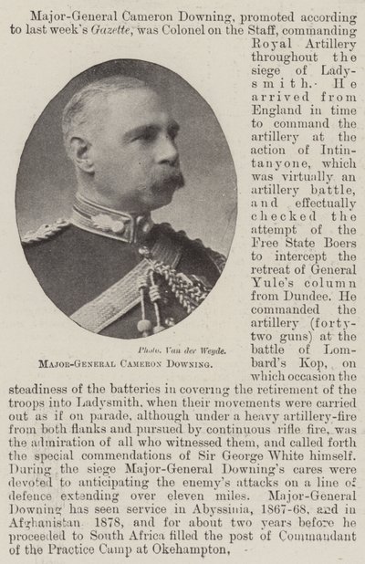 Generalmajor Cameron Downing von English Photographer