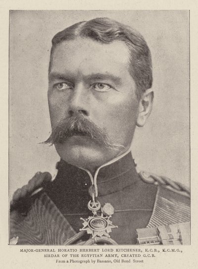 Generalmajor Horatio Herbert Lord Kitchener, KCB, KCMG, Sirdar der ägyptischen Armee, zum GCB ernannt von English Photographer