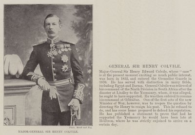 Generalmajor Sir Henry Colvile von English Photographer
