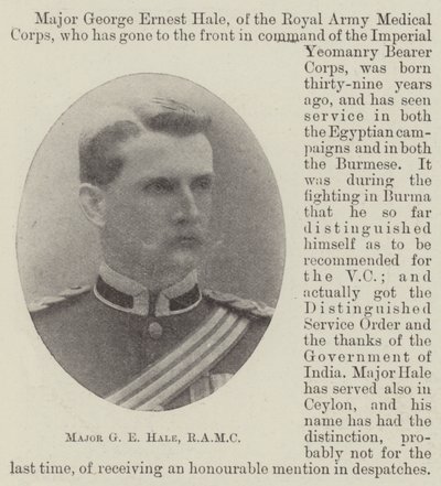 Major G. E. Hale, RAMC von English Photographer