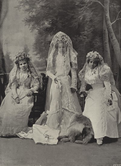 Malaiische Braut und Brautjungfern von English Photographer