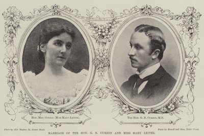 Hochzeit des ehrenwerten G. N. Curzon und Miss Mary Leiter von English Photographer