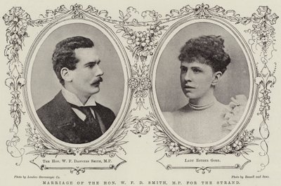 Heirat des ehrenwerten W F D Smith, MP für den Strand von English Photographer