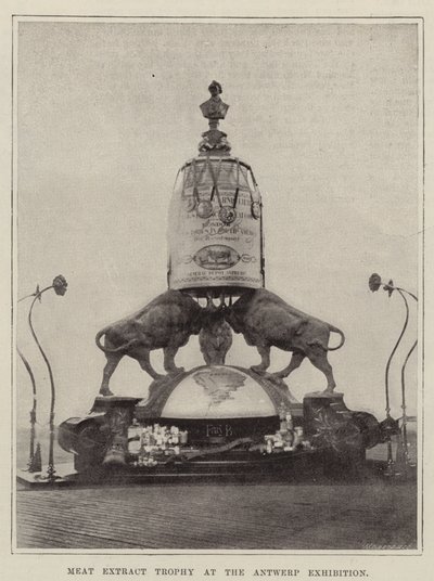 Fleischextrakt-Trophäe auf der Ausstellung in Antwerpen von English Photographer