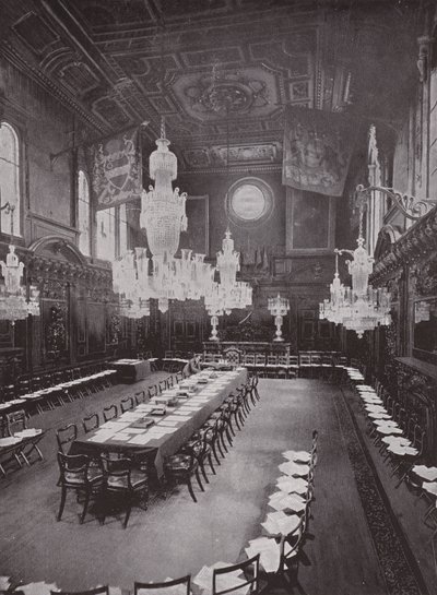 Mercers Hall, vorbereitet für ein Livery Meeting von English Photographer