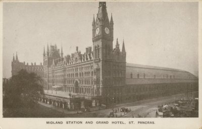 Midland Station und Grand Hotel, St Pancras, London von English Photographer