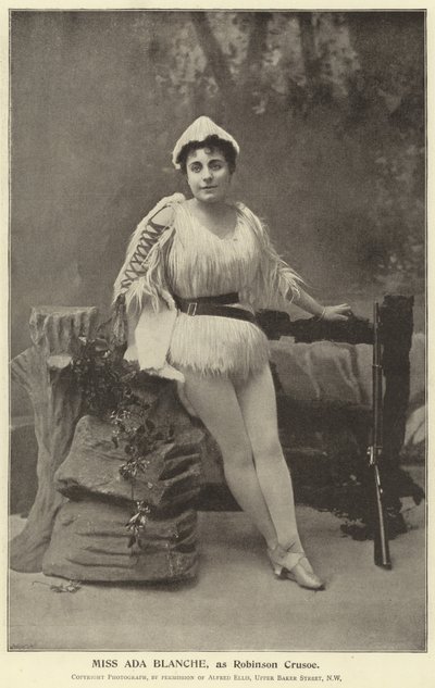 Miss Ada Blanche als Robinson Crusoe von English Photographer