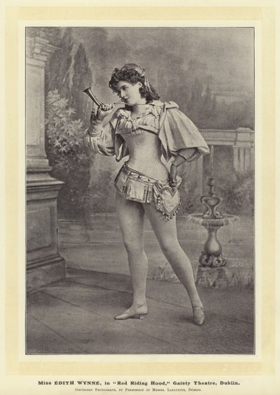Miss Edith Wynne in Rotkäppchen, Gaiety Theatre, Dublin von English Photographer