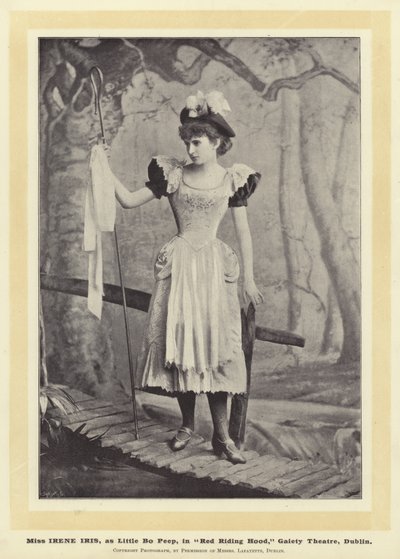 Miss Irene Iris als Little Bo Peep in Rotkäppchen, Gaiety Theatre, Dublin von English Photographer