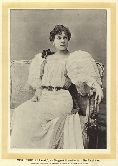 Miss Jessie Millward als Margaret Marrable in The Fatal Card von English Photographer