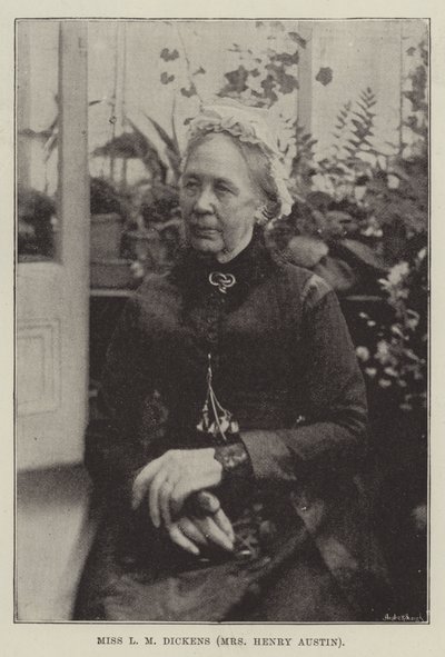 Miss L. M. Dickens (Mrs. Henry Austin) von English Photographer