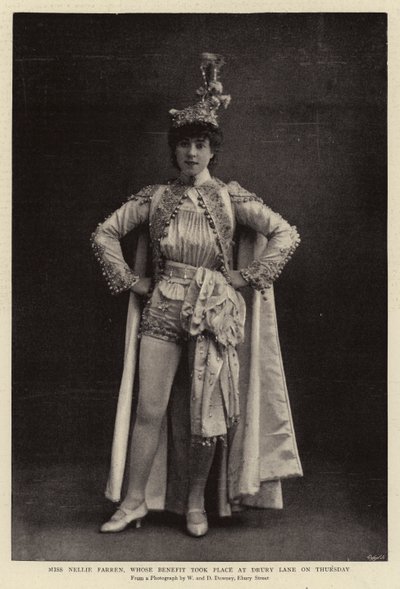 Miss Nellie Farren, deren Benefizveranstaltung am Donnerstag im Drury Lane stattfand von English Photographer