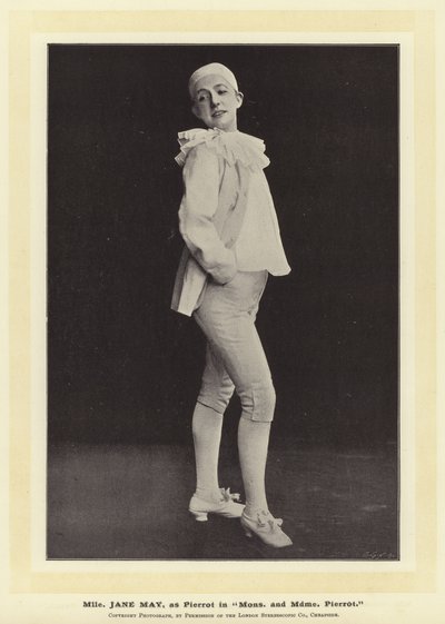 Mlle Jane May als Pierrot in Monsieur und Madame Pierrot von English Photographer