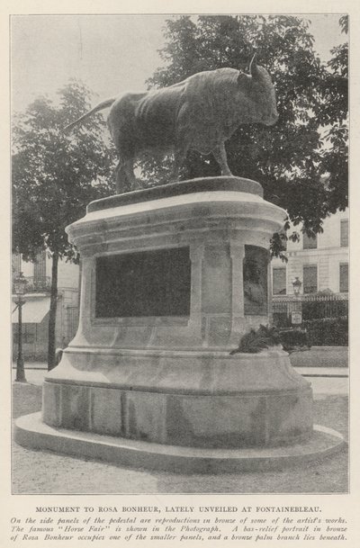 Denkmal für Rosa Bonheur, kürzlich in Fontainebleau enthüllt von English Photographer