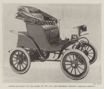 Motorwagen für die Königin, gebaut von der City and Suburban Electric Carriage Company von English Photographer