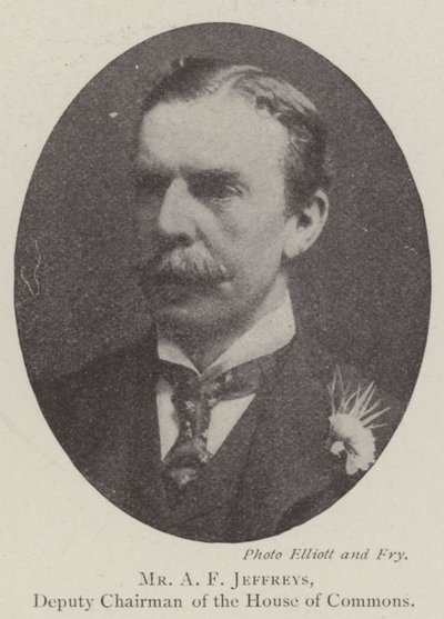 Mr. A F Jeffreys, stellvertretender Vorsitzender des House of Commons von English Photographer