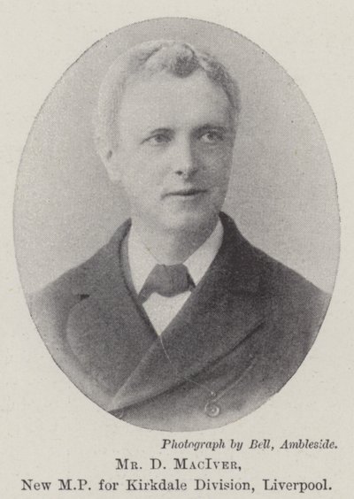 Mr. D. MacIver, neuer Abgeordneter für die Kirkdale Division, Liverpool von English Photographer