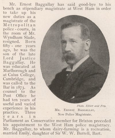 Mr. Ernest Baggallay, neuer Polizeimagistrat von English Photographer