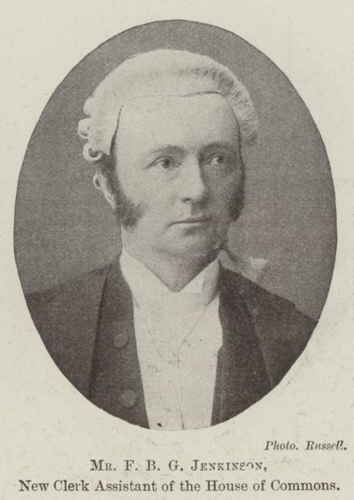 Herr F B G Jenkinson, neuer stellvertretender Sekretär des House of Commons von English Photographer