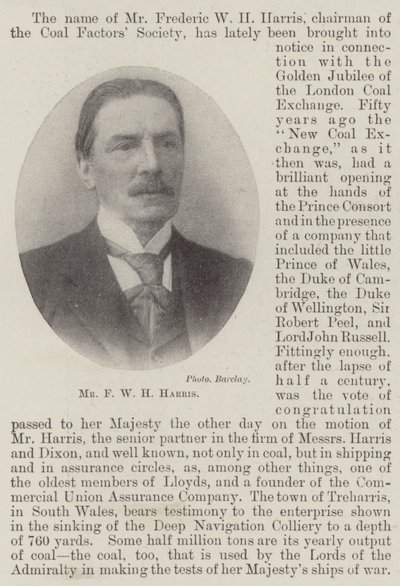 Mr. F. W. H. Harris von English Photographer