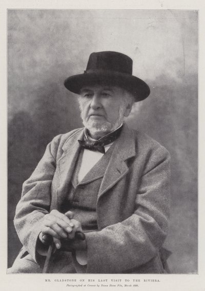 Mr Gladstone bei seinem letzten Besuch an der Riviera von English Photographer
