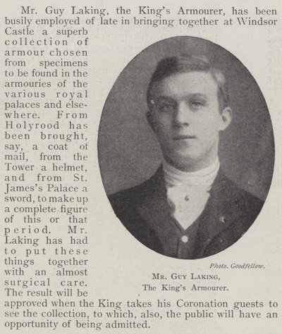Mr Guy Laking, der Waffenschmied des Königs von English Photographer