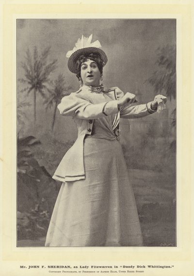Mr John F Sheridan als Lady Fitzwarren in Dandy Dick Whittington von English Photographer