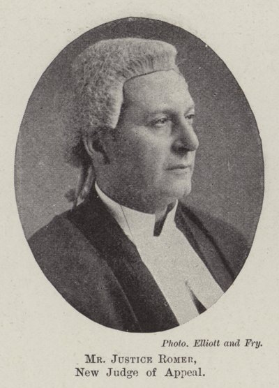 Mr Justice Romer, neuer Berufungsrichter von English Photographer