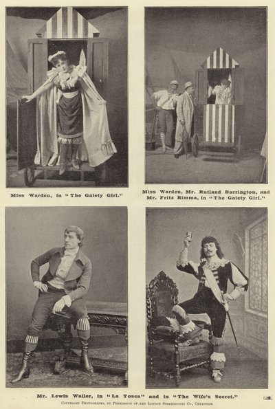 Mr Lewis Waller in La Tosca und in Das Geheimnis der Frau von English Photographer