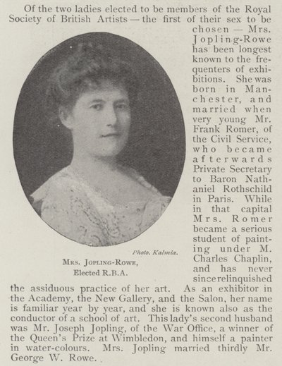 Mrs Jopling-Rowe, gewählt zur RBA von English Photographer