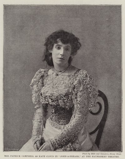 Mrs. Patrick Campbell als Kate Cloud in John-a-Dreams, im Haymarket Theatre von English Photographer