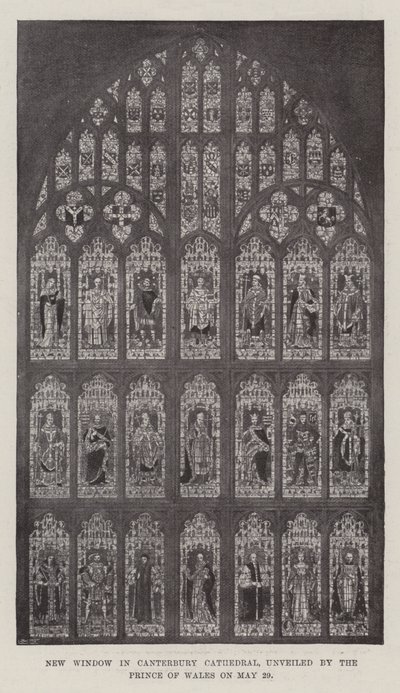 Neues Fenster in der Kathedrale von Canterbury, enthüllt vom Prinzen von Wales am 29. Mai von English Photographer