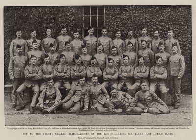 Ab an die Front, erfahrene Telegrafisten der 24. Middlesex Rifle Volunteers, Army Post Office Corps von English Photographer