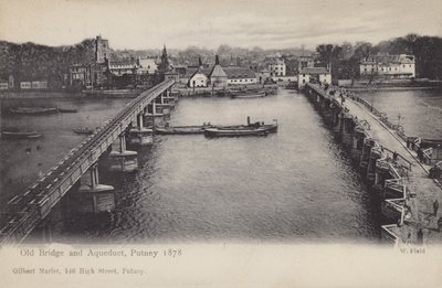 Alte Brücke und Aquädukt, Putney, 1878 von English Photographer