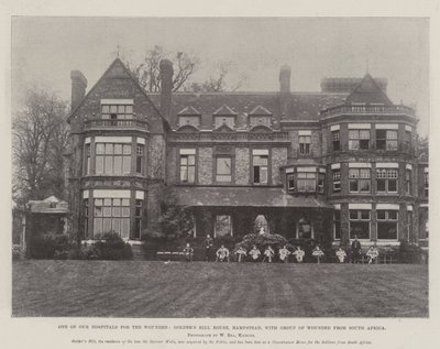 Eines unserer Krankenhäuser für Verwundete, Golders Hill House, Hampstead, mit einer Gruppe von Verwundeten aus Südafrika von English Photographer